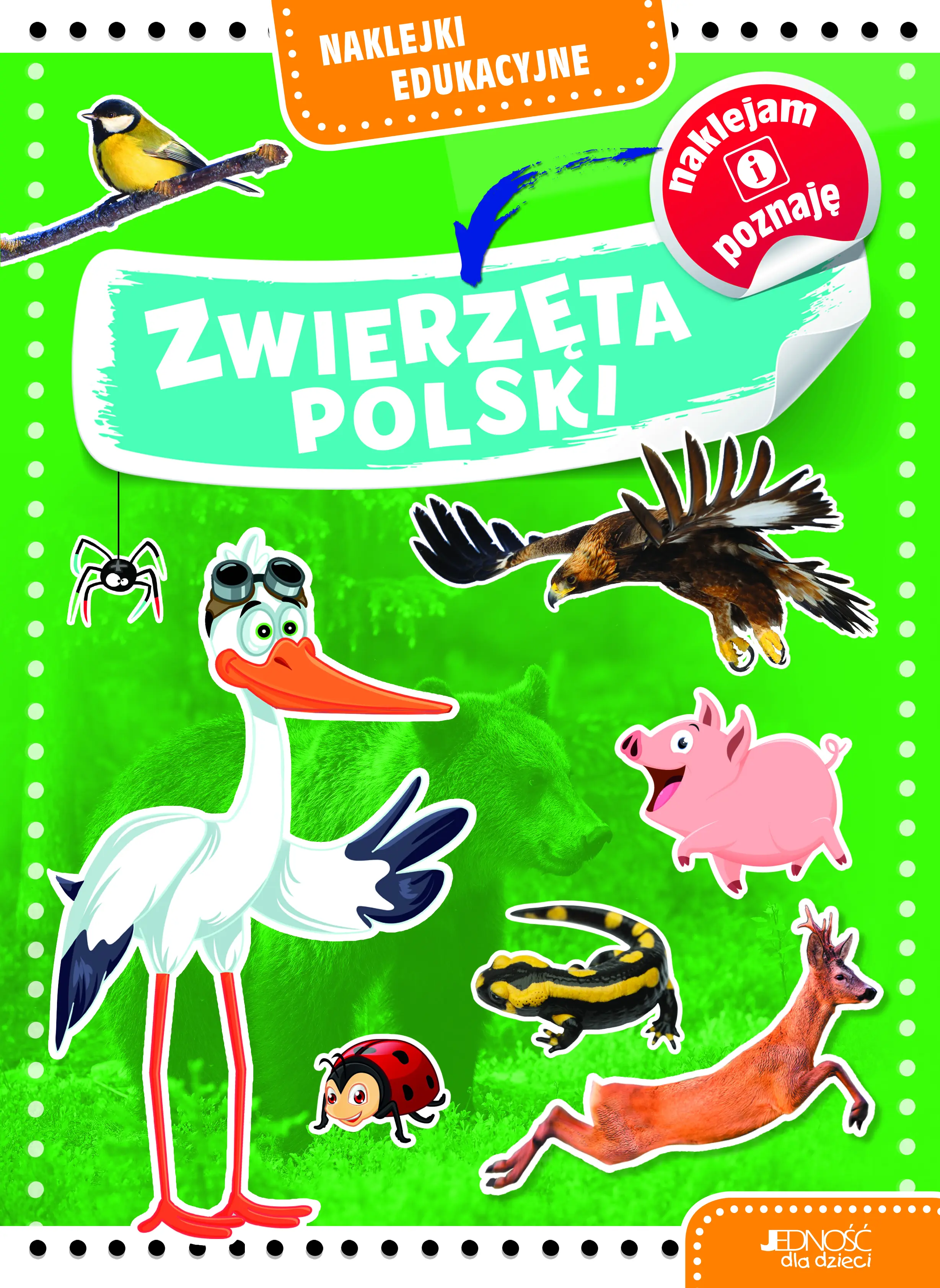 Książka - Naklejki edukacyjne. Zwierzęta Polski