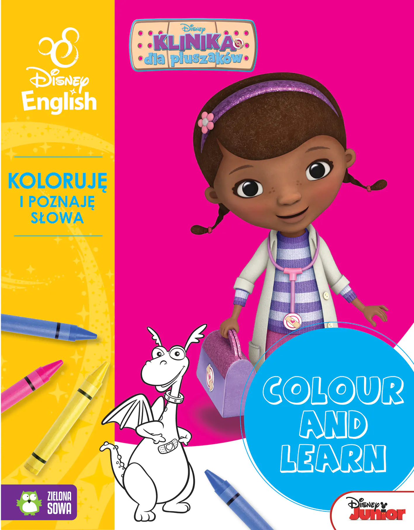 Książka - Colour and learn. Klinika dla pluszaków. Dosia. Koloruję i poznaję słowa
