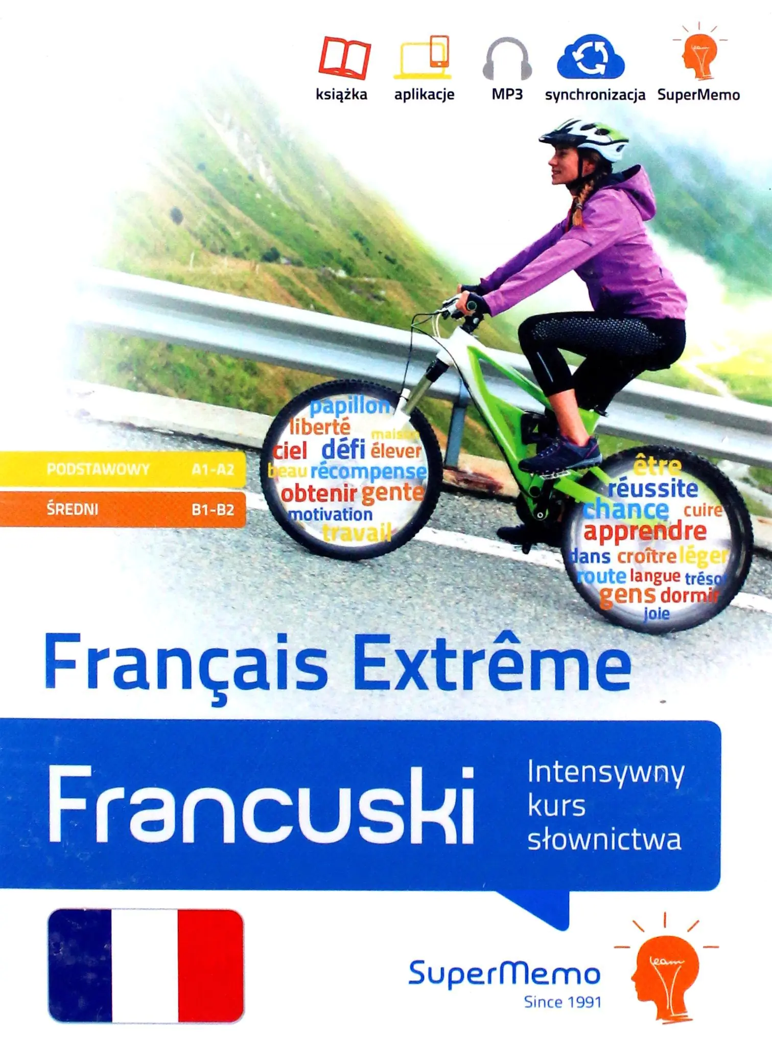 Książka - Francais Extreme. Intensywny kurs słownictwa. Poziom podstawowy A1-A2 i średni B1-B2