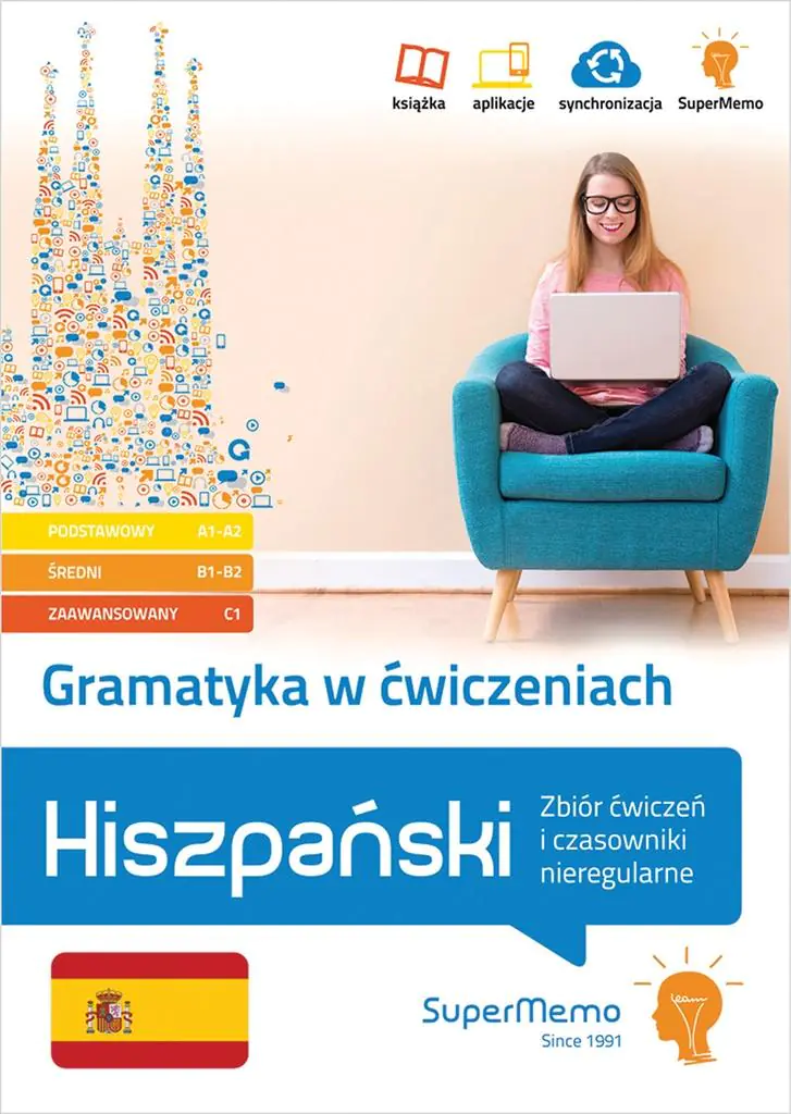 Książka - Gramatyka w ćwiczeniach. Hiszpański. Zbiór ćwiczeń i czasowniki nieregularne