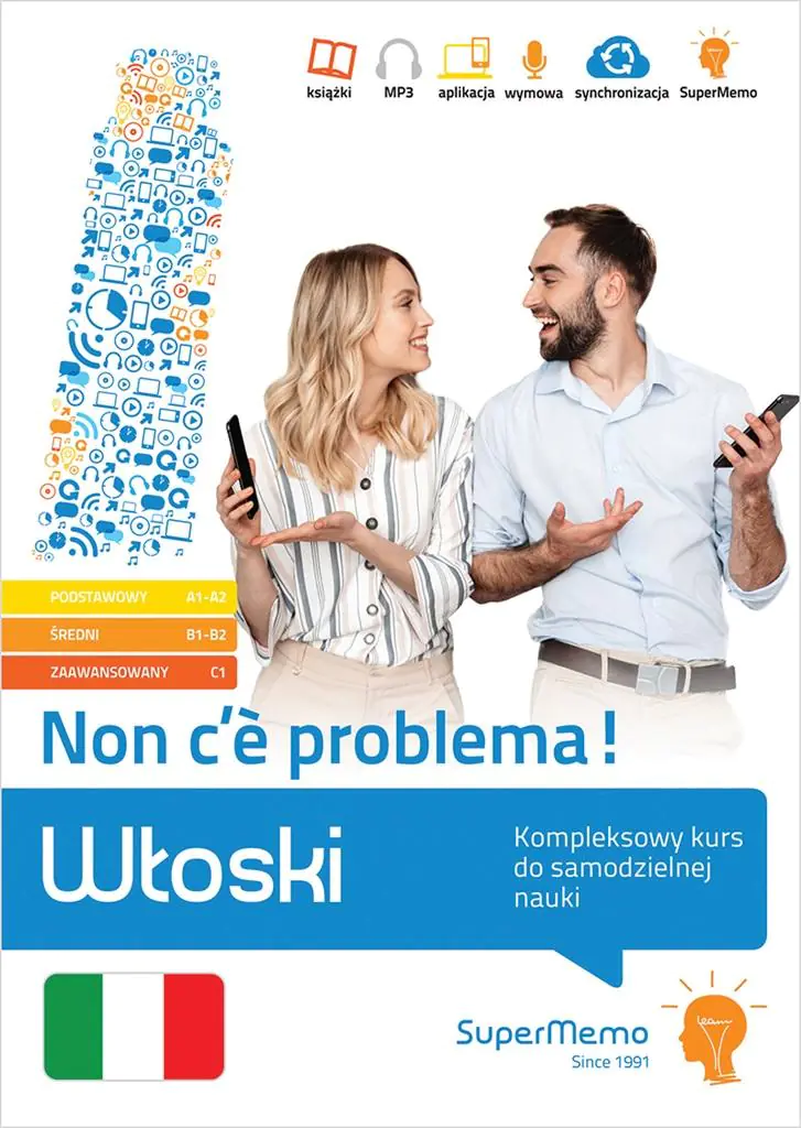 Książka - Włoski. Non c'è problema! Kompleksowy kurs do samodzielnej nauki (poziom A1-C1)
