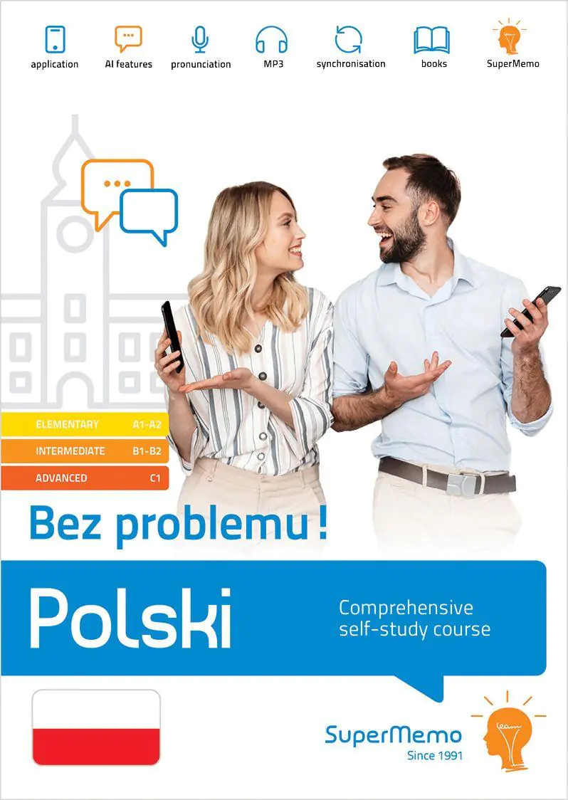 Książka - Polski. Bez problemu! Comprehensive self-study course (elementary level A1-A2, intermediate B1-B2 and advanced C1)