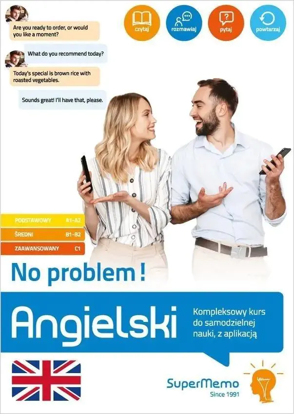 Książka - Angielski. No problem! Kompleksowy kurs do samodzielnej nauki, z aplikacją