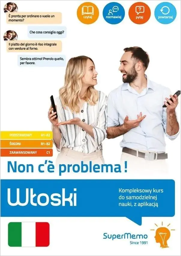 Książka - Włoski. Non ce problema! A1-A2, B1-B2 i C1