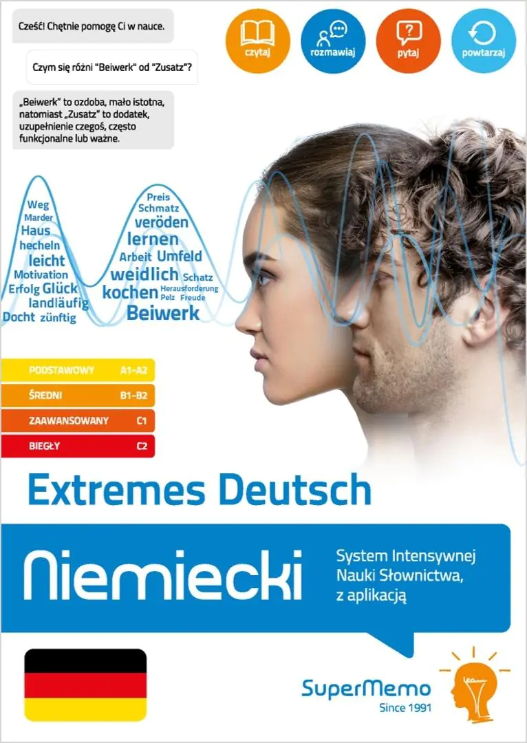 Książka - Extremes Deutsch. Niemiecki. System Intensywnej Nauki Słownictwa, z aplikacją