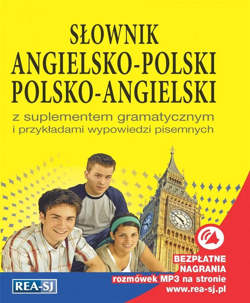 Książka - Słownik Angielsko-Polski Polsko-Angielski z suplementem gramatycznym i przykładami wypowiedzi pisem.