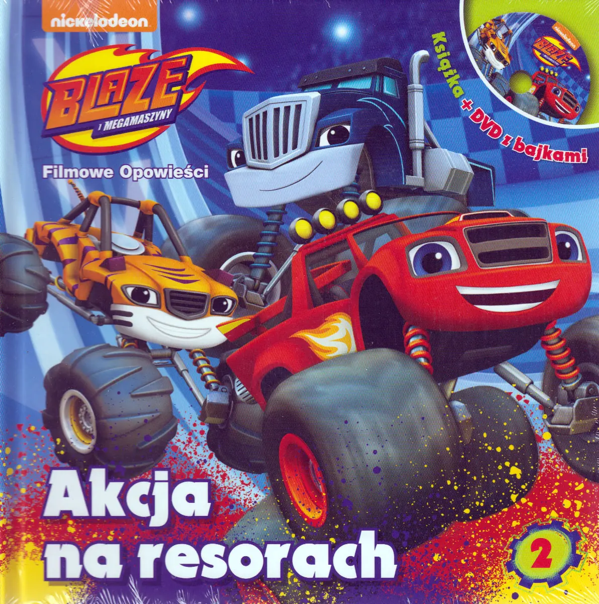 Książka - Akcja na resorach blaze i megamaszyny + dvd