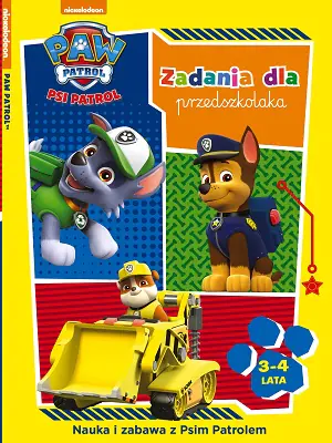 Książka - Psi Patrol Zadania dla przedszkolaka 3-4 lata