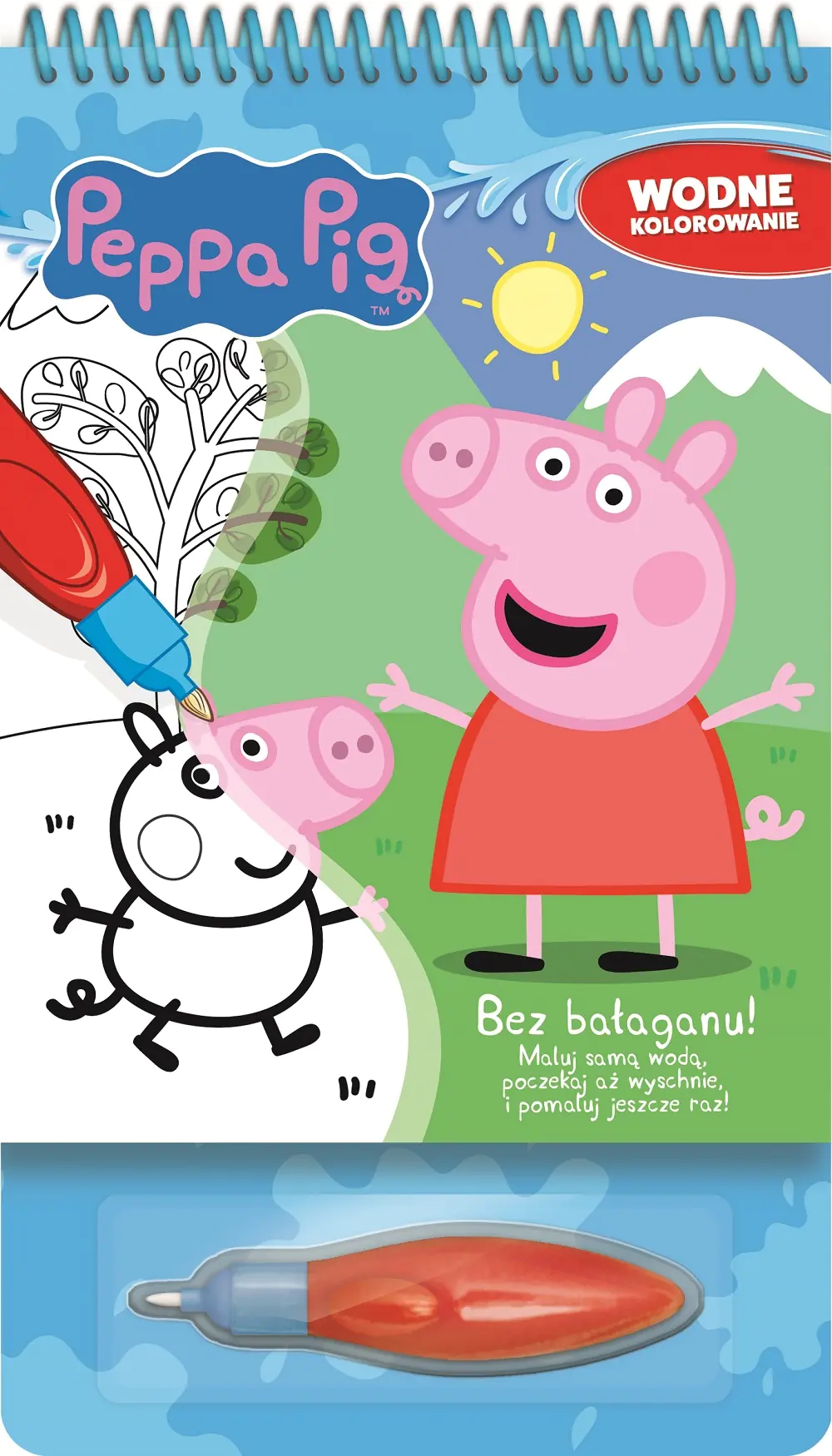 Książka - Bez bałaganu wodne kolorowanie bez bałaganu Świnka Peppa
