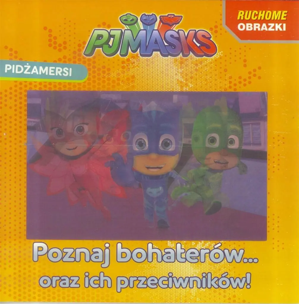 Książka - PJ Masks Pidżamersi Ruchome Obrazki Książka z Kartą 3D