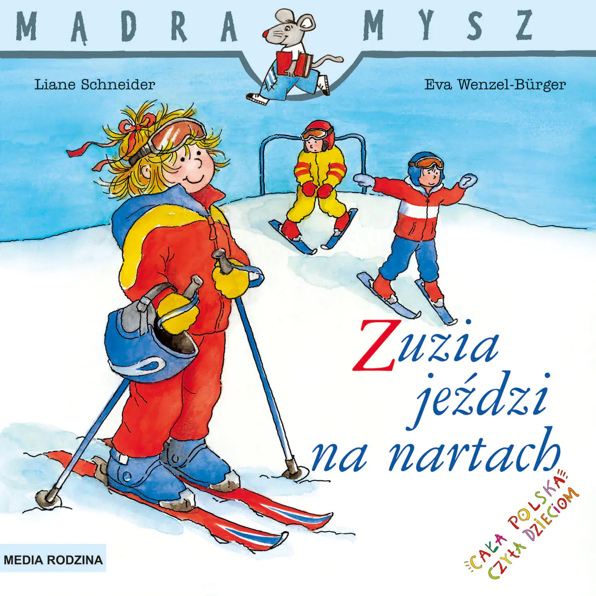 Książka - Zuzia jeździ na nartach. Mądra mysz