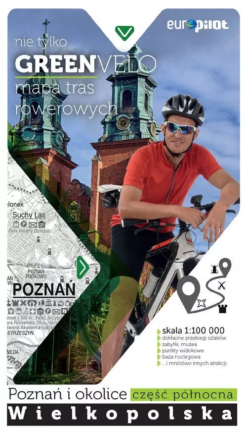 Książka - Wielkopolskie. Poznań i okolice. Część północna. Mapa tras rowerowych 1:100 000