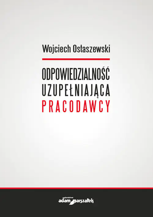 Książka - Odpowiedzialność uzupełniająca pracodawcy