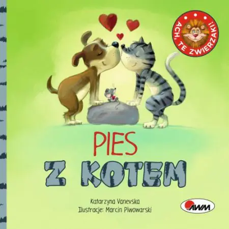 Ach te zwierzaki. Pies z kotem