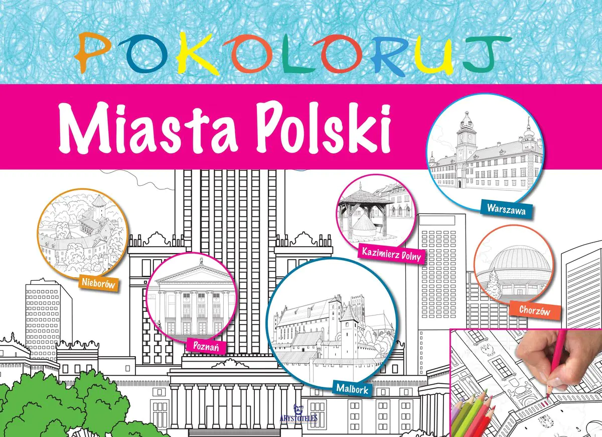 Książka - Miasta Polski. Pokoloruj