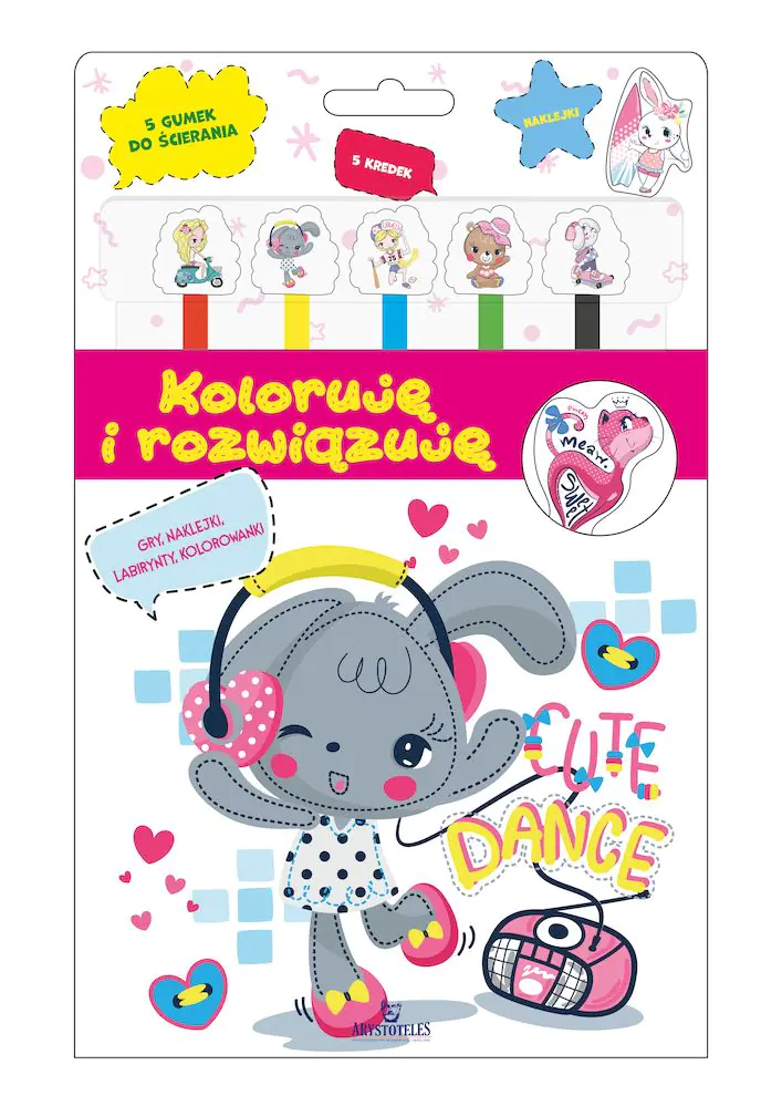 Książka - Koloruję i rozwiązuję wer. różowa