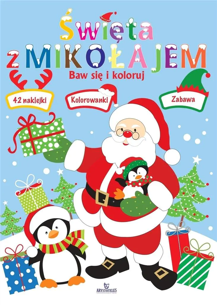 Książka - Święta z Mikołajem. Baw się i koloruj