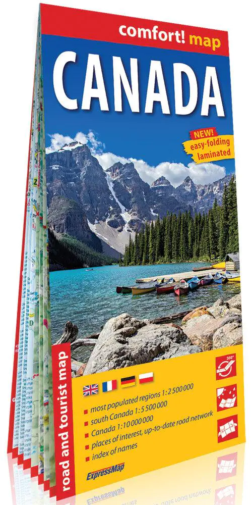 Książka - Kanada (Canada) comfort! map laminowana mapa samochodowo - turystyczna
