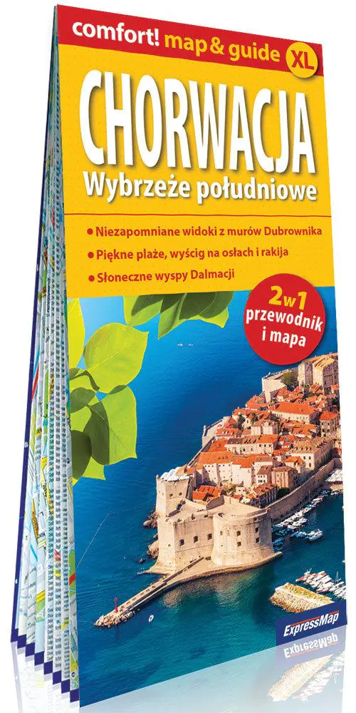 Książka - Chorwacja. Wybrzeże południowe 2w1. Przewodnik i mapa