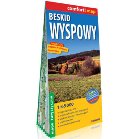 Książka - Beskid Wyspowy laminowana mapa turystyczna	1:70 000