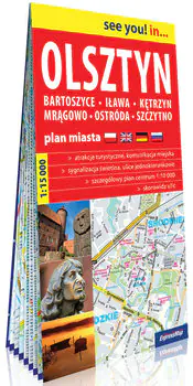 Książka - Olsztyn, Bartoszyce, Iława, Kętrzyn, Mrągowo, Ostróda, Szczytno. Plan miasta 1:15 000