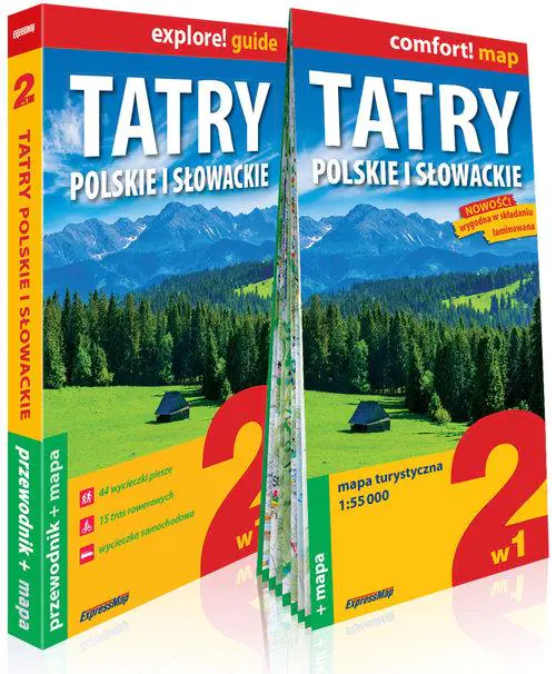 Książka - Tatry polskie i słowackie 2w1. Przewodnik i mapa
