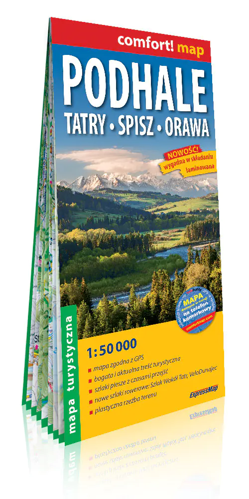 Książka - Podhale. Tatry, Spisz, Orawa. Mapa turystyczna 1:50 000