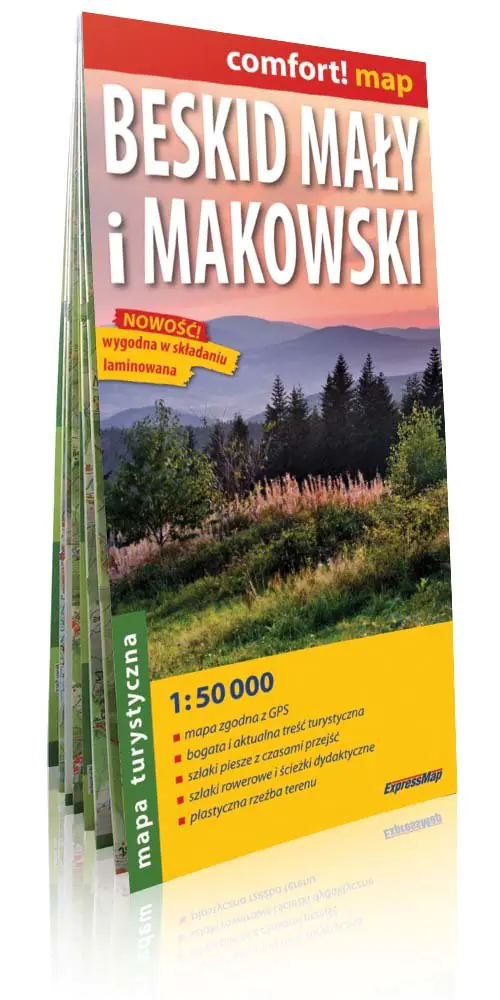 Książka - Beskid Mały i Makowski. Mapa turystyczna 1:50 000