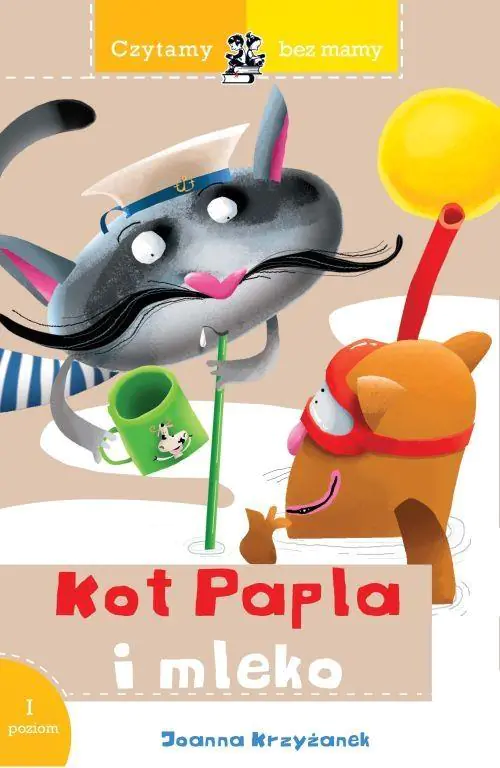 Książka - Czytamy bez mamy. Poziom 1. Kot Papla i mleko