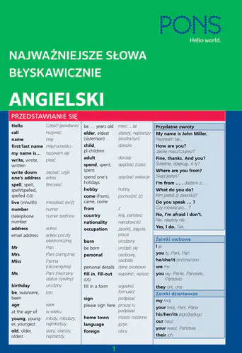 Książka - Najważniejsze słowa błyskawicznie. Angielski