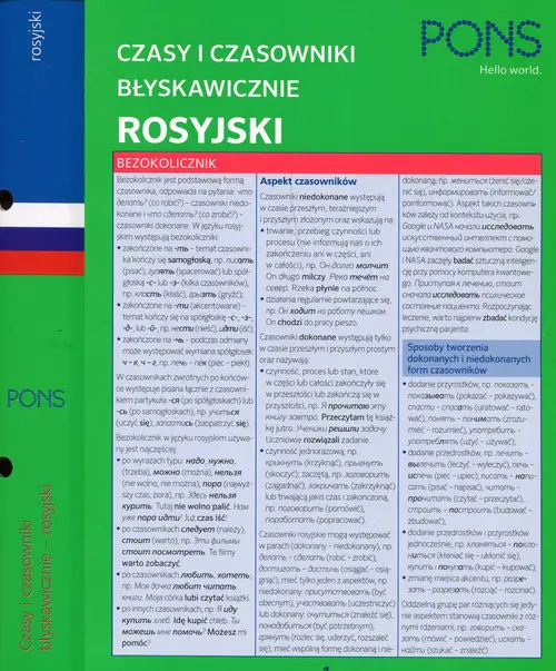 Książka - Czasy i czasowniki błyskawicznie. Język rosyjski