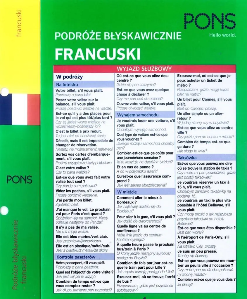 Książka - Podróże błyskawicznie. Francuski