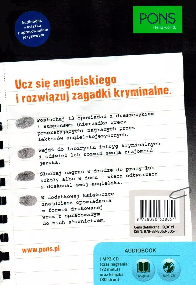 Książka - A Recipe for Murder (A1-A2) PONS. Lektury w oryginale z opracowaniem i nagraniami. Język angielski