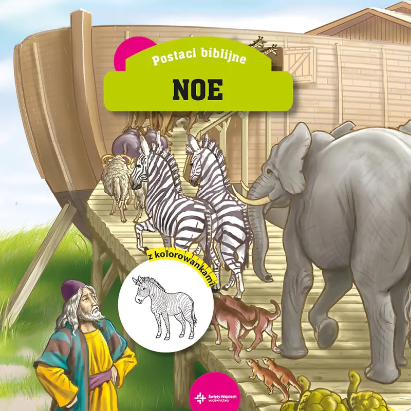 Książka - Noe z kolorowankami postaci biblijne