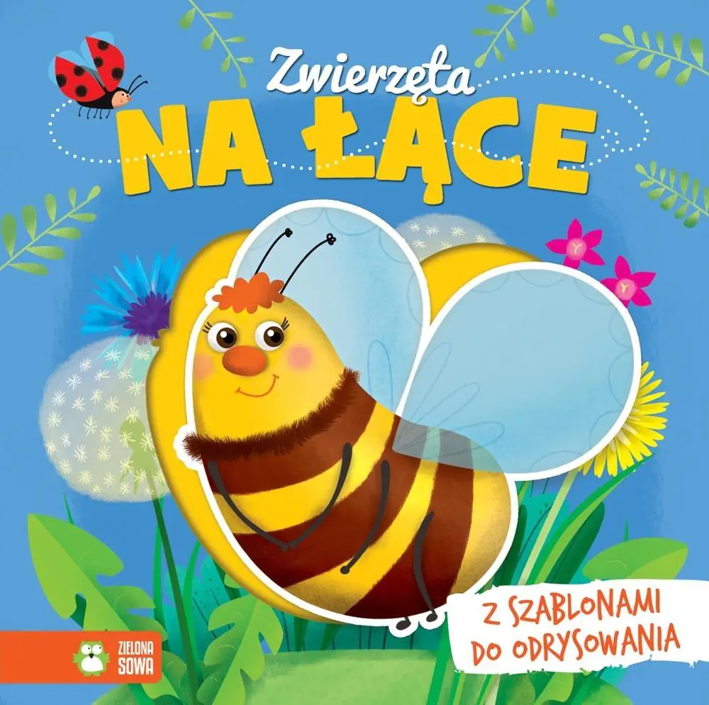 Książka - Z szablonami do obrysowania. Na łące