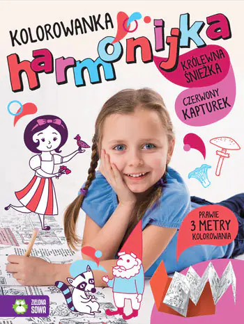 Książka - Kolorowanka-harmonijka. Czerwony Kapturek i Królewna Śnieżka