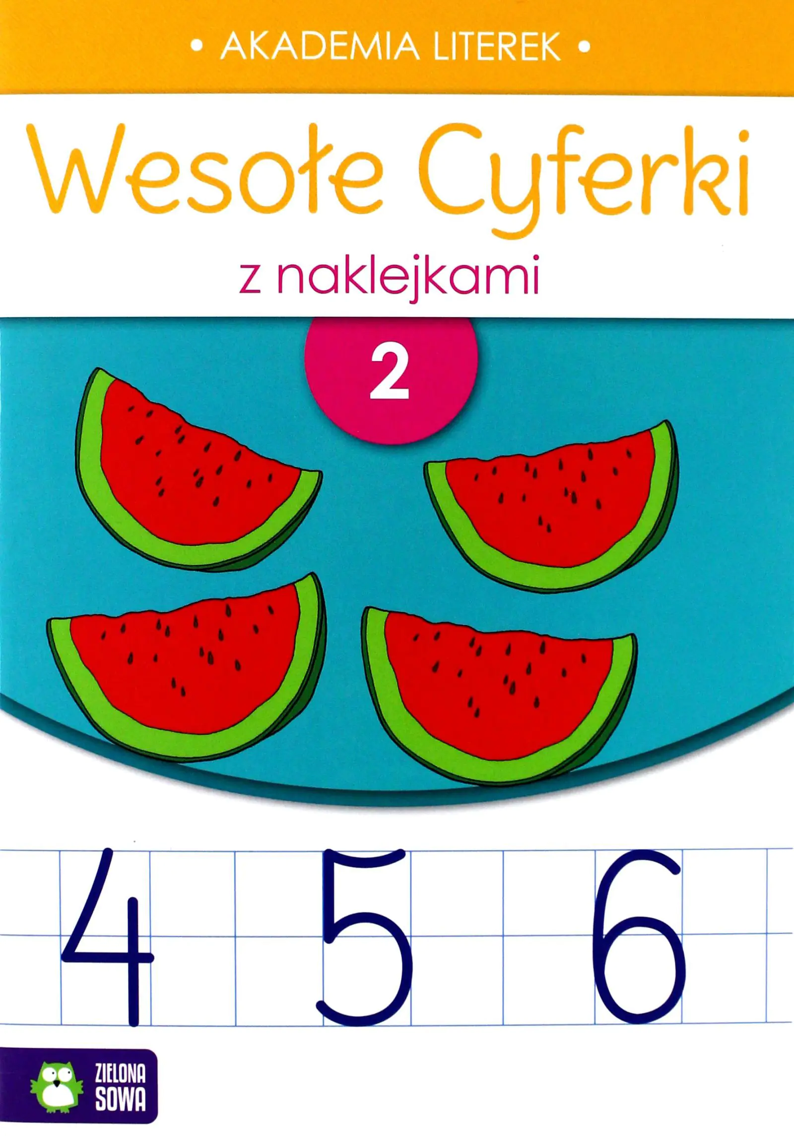 Książka - Wesołe cyferki z naklejkami. Zeszyt 2