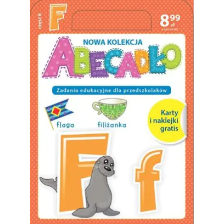 Książka - ABECADŁO Zadania edukacyjne dla przedszkolaków - literka F. Część 6