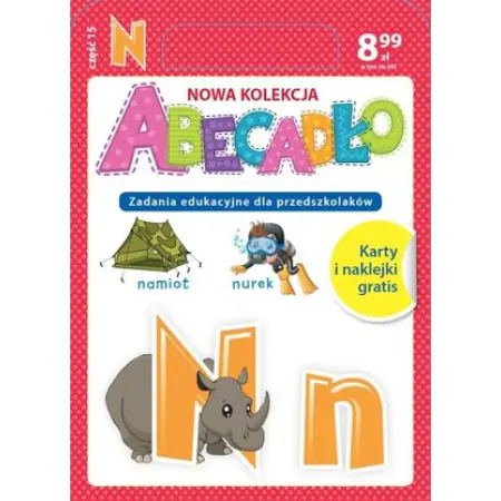Książka - ABECADŁO Zadania edukacyjne dla przedszkolaków - literka N. Część 15