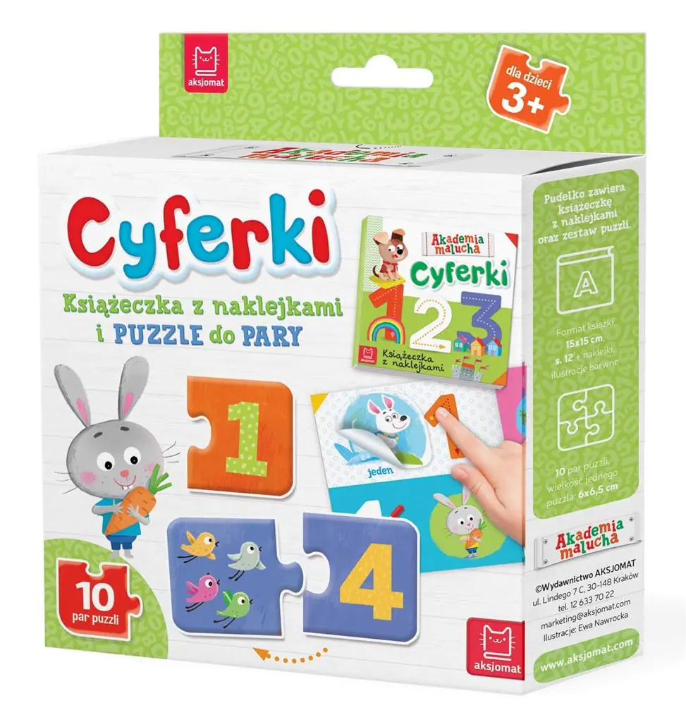 Książka - Cyferki. Książeczka Z Naklejkami I Puzzle Do Pary