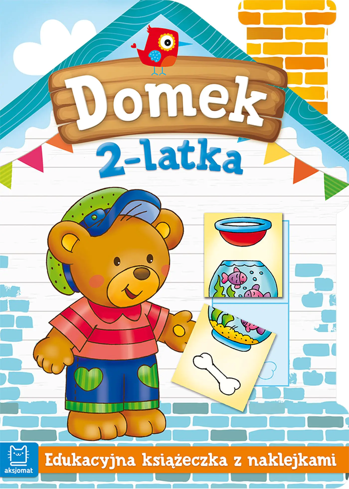 Książka - Domek 2-latka. Edukacyjna książeczka z naklejkami