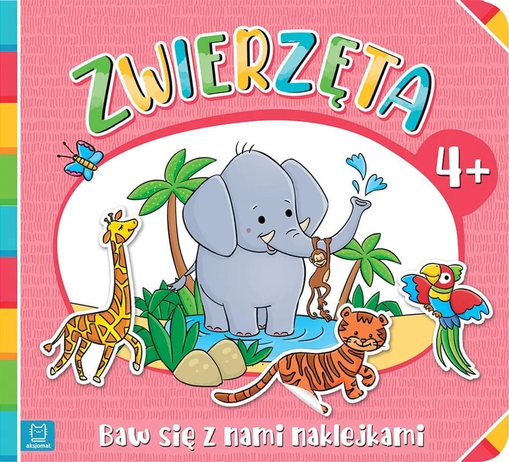 Książka - Baw się z nami naklejkami. Zwierzęta 4+