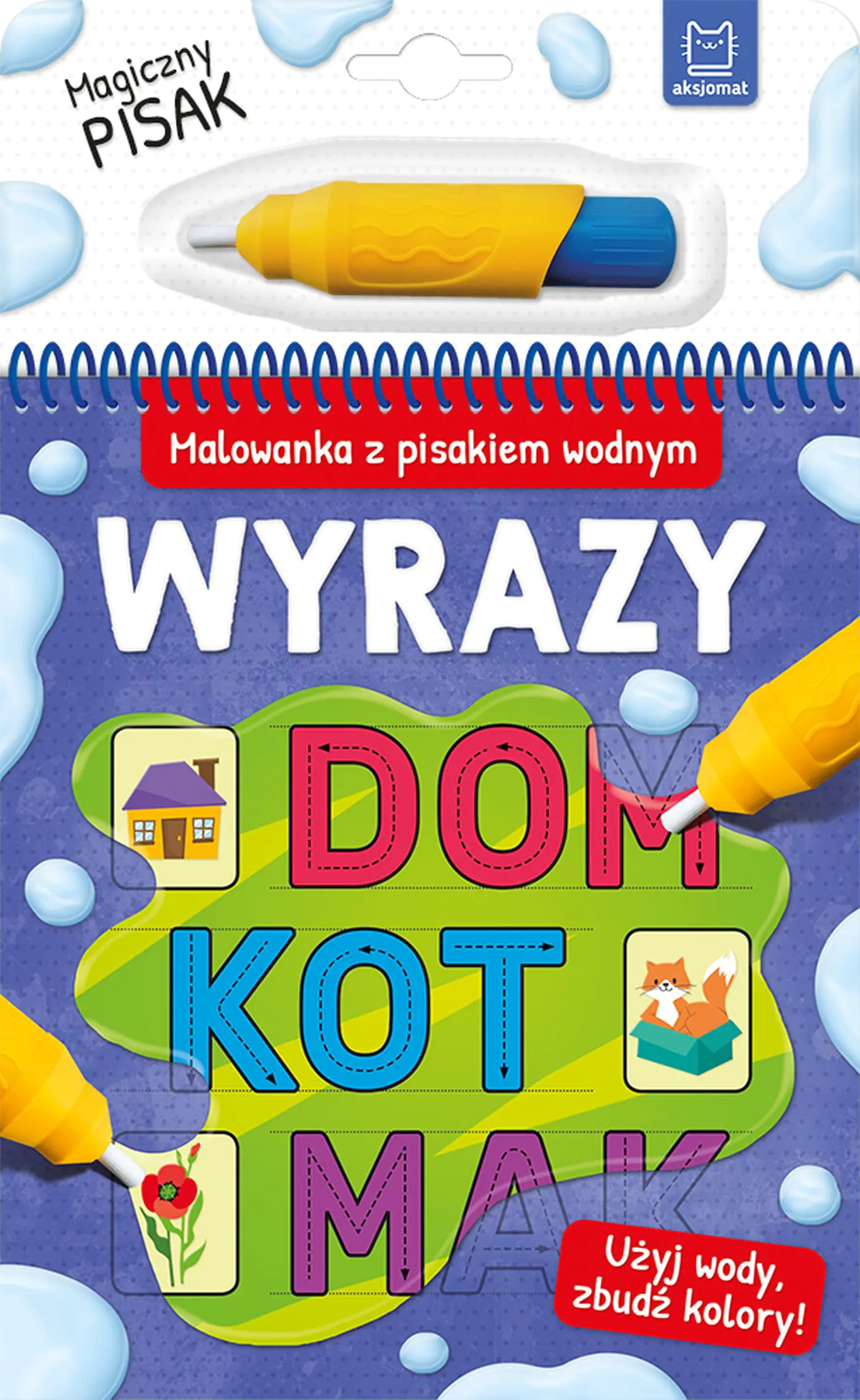 Książka - AKSJ malowanka z pisakiem wodnym wyrazy 69144
