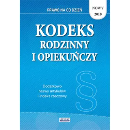 Książka - Kodeks rodzinny i opiekuńczy 2018