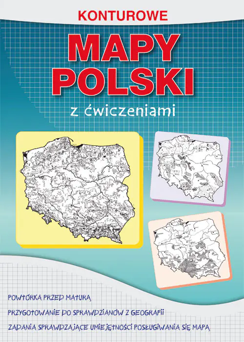 Książka - Konturowe mapy Polski z ćwiczeniami