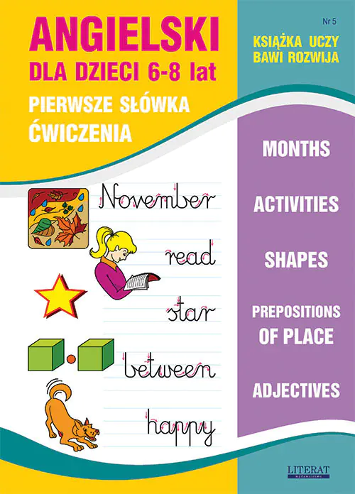 Książka - Angielski dla dzieci 5 Pierwsze słówka Ćwiczenia 6-8 lat