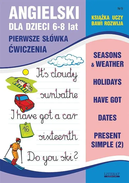 Książka - Angielski dla dzieci 9 Pierwsze słówka Ćwiczenia 6-8 lat