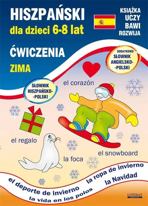 Książka - Hiszpański dla dzieci 6-8 lat. Zima. Ćwiczenia