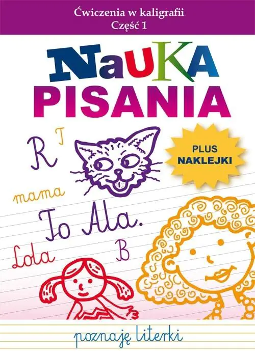 Książka - Nauka pisania, ćwiczenia w kaligrafii. Część 1