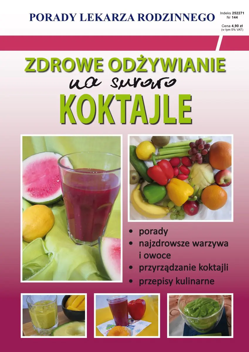 Książka - Zdrowe odżywianie na surowo. Koktajle